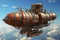 Medieval airship stylized. Generate Ai