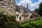 Medieval almshouses in Wells, Somerset. Historic architecture in the West of England