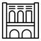 Medieval amphitheater icon outline vector. Ancient work