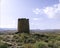 Medieval Arabic watchtower in the mountains of Conchar, Cumbra Verde region, Andalusia