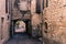 Medieval arched doors and windows in a village in Provence