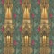 Medieval architectual elements Seamless pattern in a style of a medieval tapestry or illuminated manuscript.