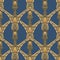 Medieval architectual elements Seamless pattern in a style of a medieval tapestry or illuminated manuscript.