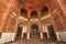 Medieval architecture made of red sandstone and marble at Humayun Tomb Delhi India