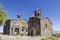 Medieval armenian monastery Saghmosavank, located near gorge of Kassakh river. Ashtarak district