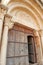 Medieval arquitrave and frieze over church door