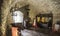 Medieval bedroom interior Zipser Castle Spissky hrad Slovakia