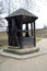 Medieval black well in the Vysehrad fortress, Prague