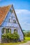 Medieval blue German traditional house