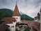 The medieval Bran fortress known as Dracula castle in Transylvania, Romania. Historical saxon style stronghold in the heart of