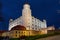 Medieval Bratislava Castle part at night illumination