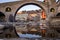Medieval bridge in Camprodon town, Gerona, Spain