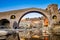 Medieval bridge in Camprodon town, Gerona, Spain