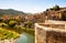 Medieval bridge over Fluvia river in Besalu