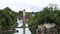 Medieval bridge over river Gave de Pau in Orthez - France