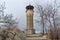 Medieval building of Clock tower in city of Plovdiv, Bulgaria