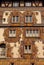 Medieval building with painted facade in Konstanz