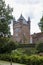 Medieval buildings with gate and moat in Hanseatic town of Hattem