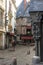 Medieval buildings in the old town. Tours. France