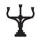 Medieval candelabrum or candelabra flat icon for apps and websites