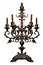 medieval candlestick set against a transparent PNG background. isolated.