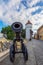 Medieval cannon on Fortress Street, Sibiu, Transylvania, Romania