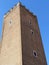 Medieval Capocci square  tower to Rome in Italy.