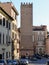 Medieval Capocci square  tower  to Rome in Italy.