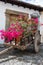 Medieval cart with flowers in Antigua Guatemala