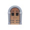 Medieval cartoon gate or door, fairytale entry
