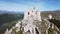 Medieval castle. Architectural ruins. Rocca Calascio, Abruzzo, Italy