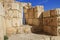 Medieval Castle Arrow Slit in Old Jerusalem Wall