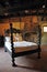 Medieval castle bedroom - wooden bed.