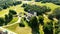 Medieval castle Bobolice, Poland. Aerial concept