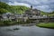 Medieval castle and bridge of estaing, france