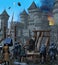 Medieval Castle City Under Siege