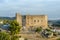 Medieval castle of El Papiol on the bank of the Llobregat river, Barcelona province, Spain