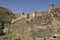 Medieval castle in Georgia. Stone walls, towers. Local precious architecture heritage.