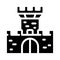 Medieval castle glyph icon vector black illustration