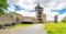 Medieval castle Helfstyn, Czech Republic. Ancient castle in gothic style. Castle walls and interiors, beautiful old tower. Summer