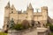 Medieval Castle Het Steen in Antwerp, Belgium in cloudy spring autumn day. Famous touristic destination Antwerpen, Belgium,