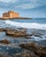 Medieval castle landmark in the coastline of Paphos city Cyprus. Travel destination landmark