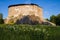 Medieval castle Raseborg close-up, July evening. Finland