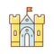 Medieval castle RGB color icon