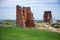 Medieval castle ruin in Novogrudok town in Belarus