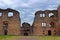 Medieval castle ruins burnt down