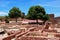 Medieval castle ruins in the courtyard, Silves, Portugal.