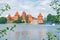 Medieval castle of Trakai, Vilnius, Lithuania, Eastern Europe, surrounded by beautiful lakes and nature