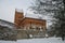 Medieval castle in Trakai, winter landscape, Vilnius County, Lit