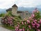 Medieval castle in Vaduz, Liechtenstein. Gutenberg Castle is the